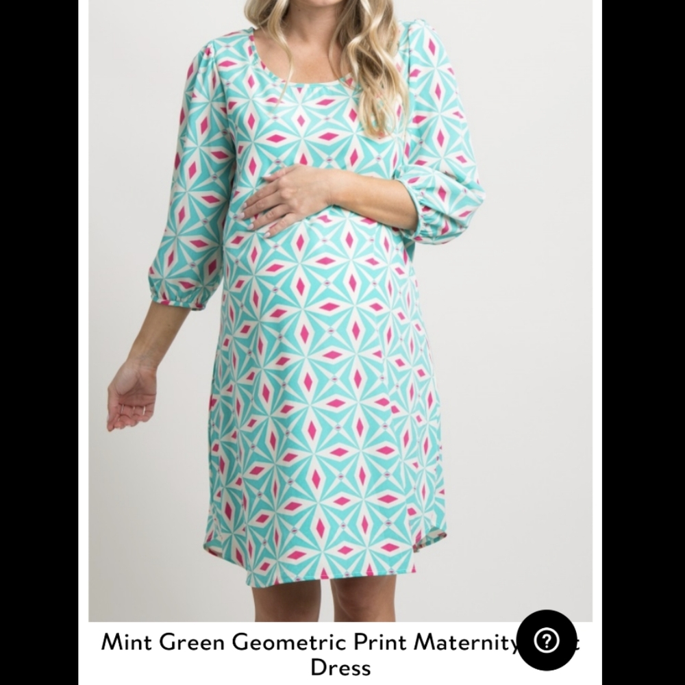 Pink blush maternity dress